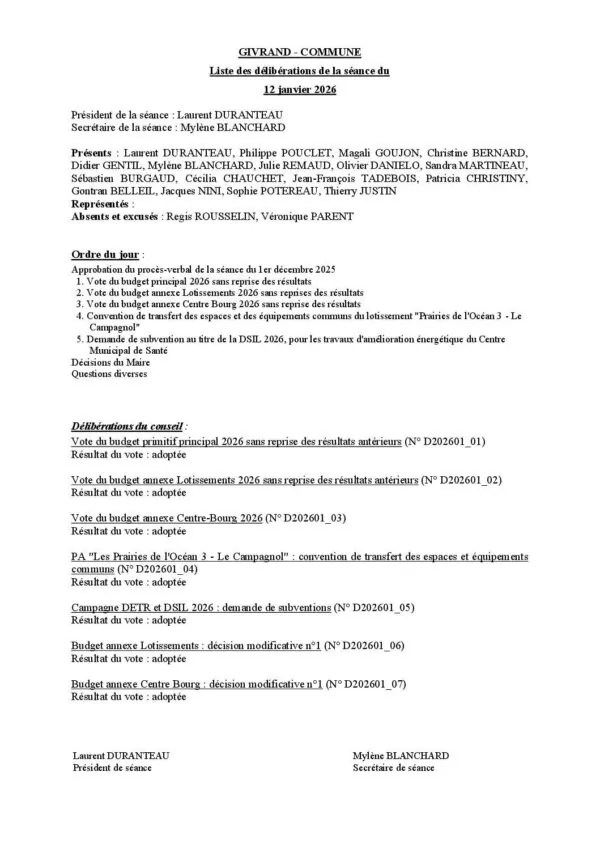 Image du document Janvier 2026 – Compte rendu