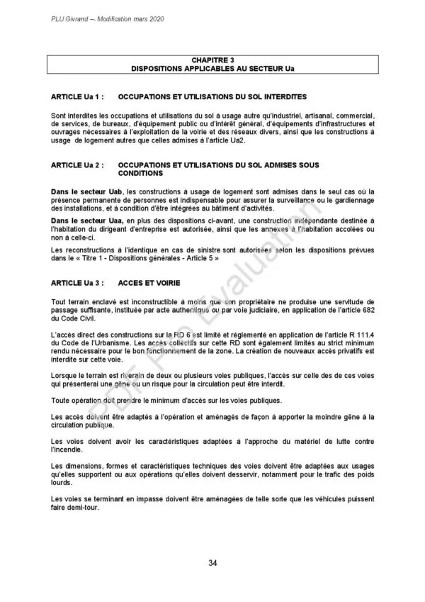 Image du document Règlement zone Ua